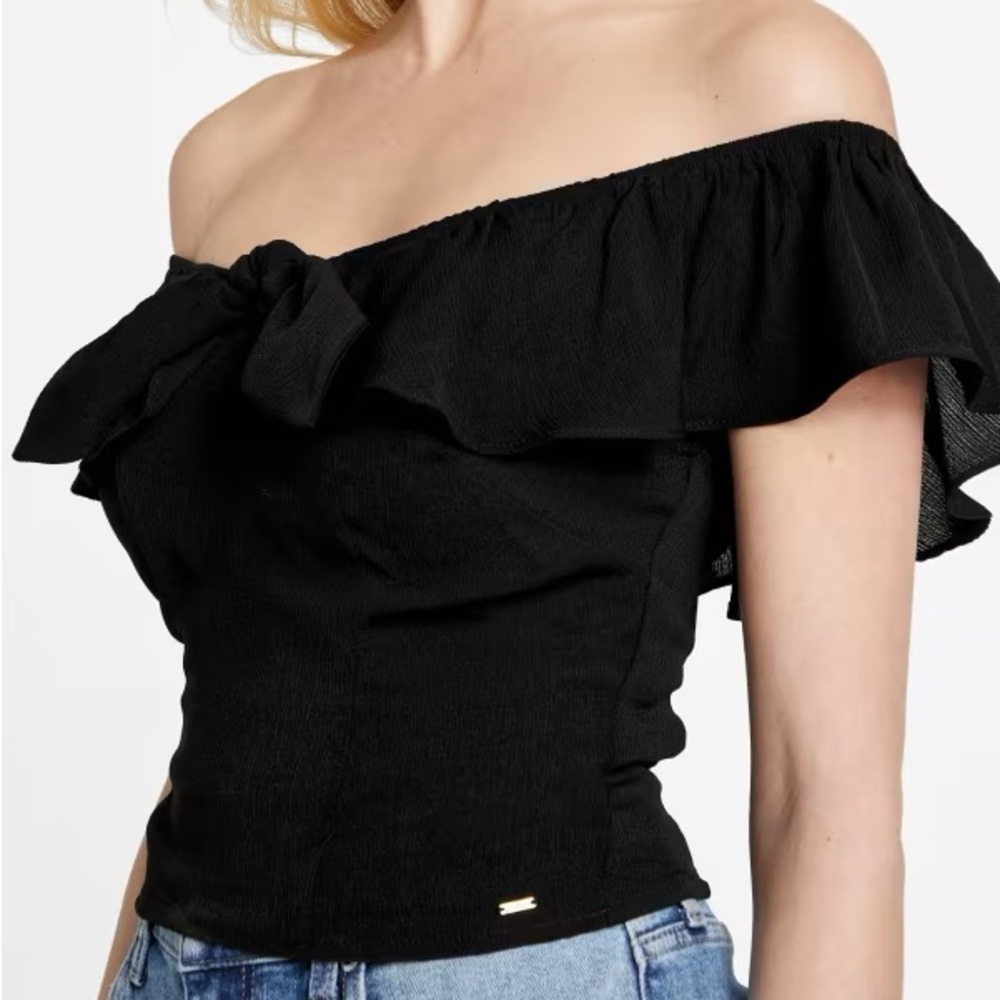 🌺NEW Guess Juno Off The Shoulder Crop Top - Size Medium